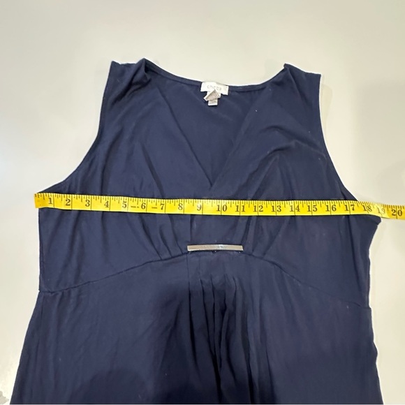 Chico’s Elegant Navy Sleeveless High Low Maxi Dress Size 12 (Size 2) - Picture 6 of 6